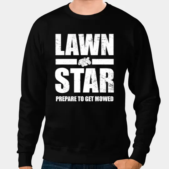 Funny Lawn Mower Mowing Corn Star Yard Work Lawn Tractor Sweatshirts
