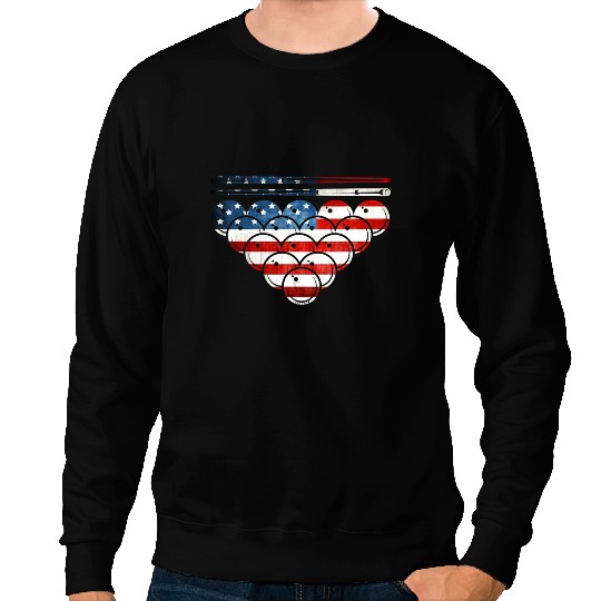 Billiards Tee Pool Player Pool Cue Billiards Balls Sweatshirts