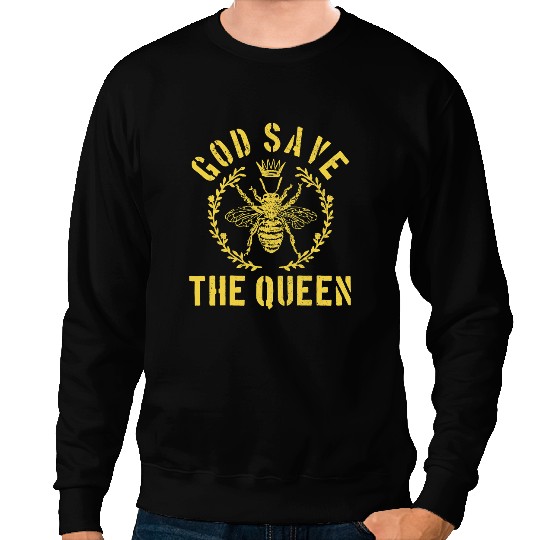 Bee Beekeeping God Save The Queen Bee Beekeeping Funny Beekeeper Gift 327 Beekeeper Sweatshirts