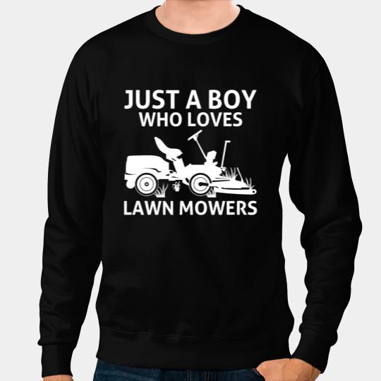 just a boy who loves lawn mowers Harvest Farming Barn Cattle Sweatshirts
