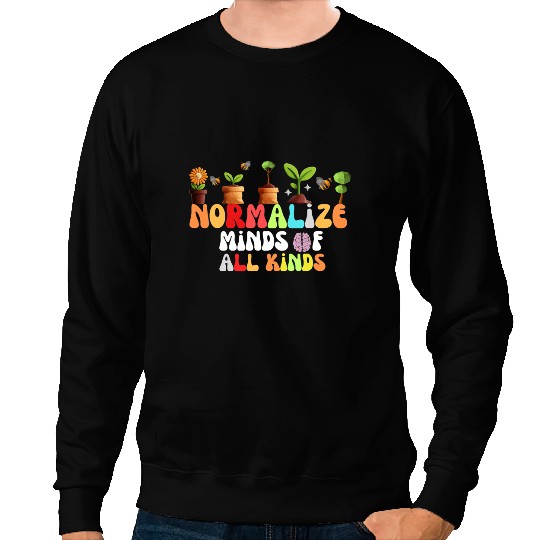 Autistic Normalize Minds of All Kinds Autism Awareness Neurodiversity Sweatshirts