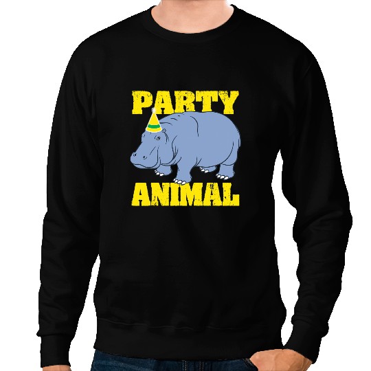 Hippo Gift Funny Birthday Party Animal 7 Sweatshirts