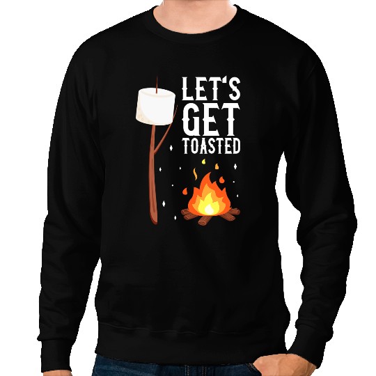 Camping Camp Lets Get Toasted Smore Marshmallow Camping Lover Camper Sweatshirts