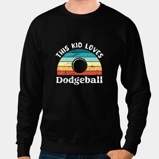 Kids This Kid loves Dodgeball Boys Girls Sweatshirts