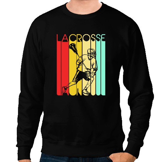 Lacrosse Gift Retro Lacrosse Player Sweatshirts