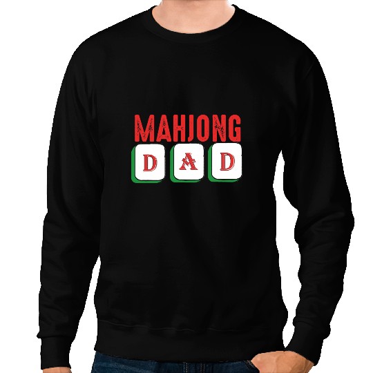 Mens Mahjong Dad Chinese Board Game MahJongg Player Sweatshirts