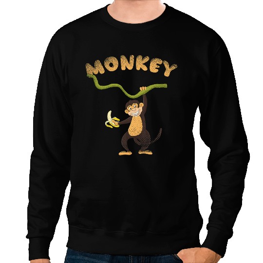 Monkey Lover Zoo Animal Chimpanzee Cute Monkey Sweatshirts