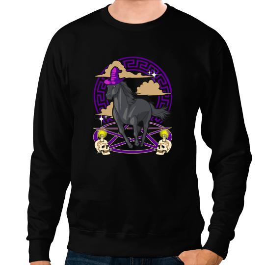 Funny Horse Gothic Occult Witchcraft Goth Horse Pentagram Occult 14 Sweatshirts