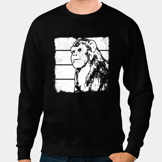 Monkey Chimpanzee Orangutan Monkey Monkey Sweatshirts