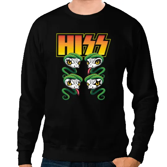 Snake Lover Hiss Rock And Roll Music Snake Reptile Lover Herpetologist Sweatshirts
