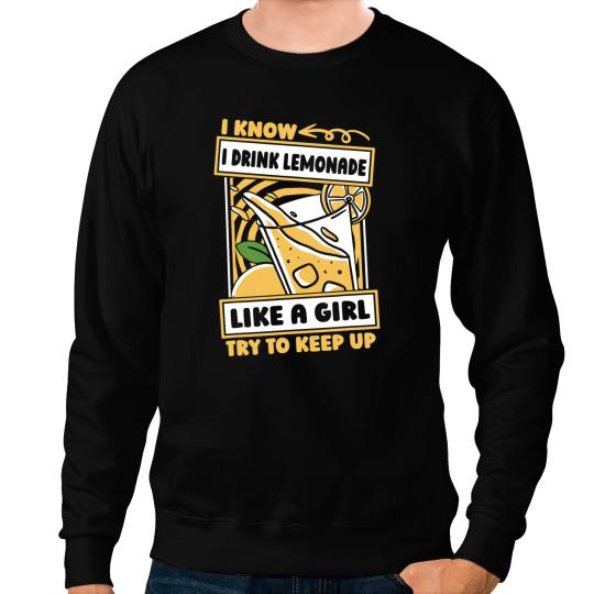 Lemonade Girl Citrus Fruit Drink Lemon Lemonade Sweatshirts