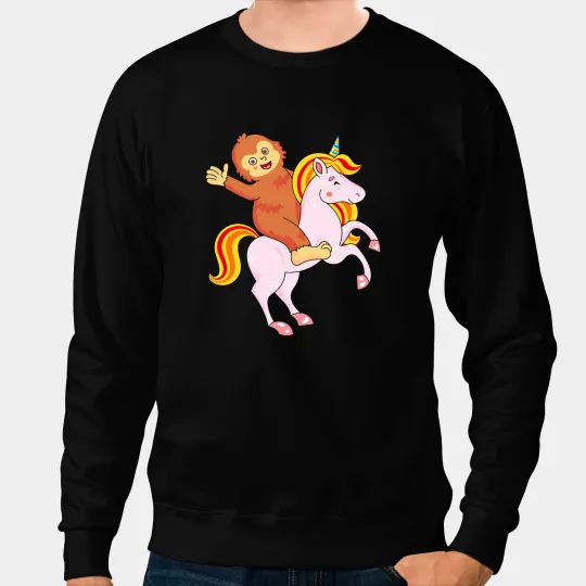 Unicorns bigfoots Unicorns Sasquatch Riding Unicorns Sasquatch Sweatshirts