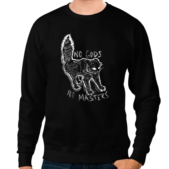 No Gods No Masters Satanic Evil Baphomet Tarot Death Satan Sweatshirts