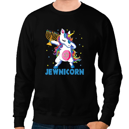 Unicorns Lover Pony Jewnicorn Funny Hanukkah Unicorns For Girl Women Pajamas Sweatshirts