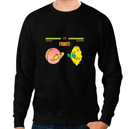 Peach versus Lemon iced Tea Video Game Sweatshirts