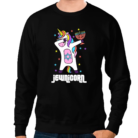 Unicorns Lover Pony Jewnicorn Funny Hanukkah Unicorns Jewish Girl Women Pajamas 9 Sweatshirts