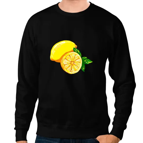 Lemon Lemon Citrus Fruit Slice Lemon Sweatshirts
