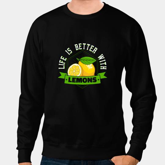 Lemon Juice Fruits Lemonade Healthy Food 2 Sweatshirts