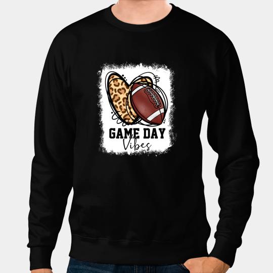 Football Gift Bleached Football Game Day Vibes Football Mom Game Day 81 Sweatshirts