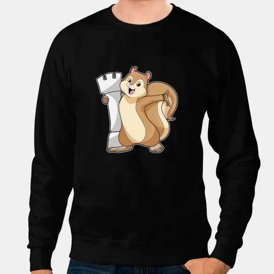 Squirrel Lover Chess pieces Chess Board game Sweatshirts