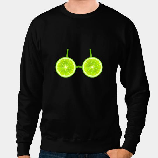 Lime Bra Costume Cute Easy Fruit Lemon Lover Halloween Gifts Sweatshirts