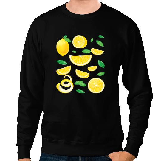 Lemons Lemon Slices Fruit Slices Lemonade Citrus Sweet Sour Sweatshirts