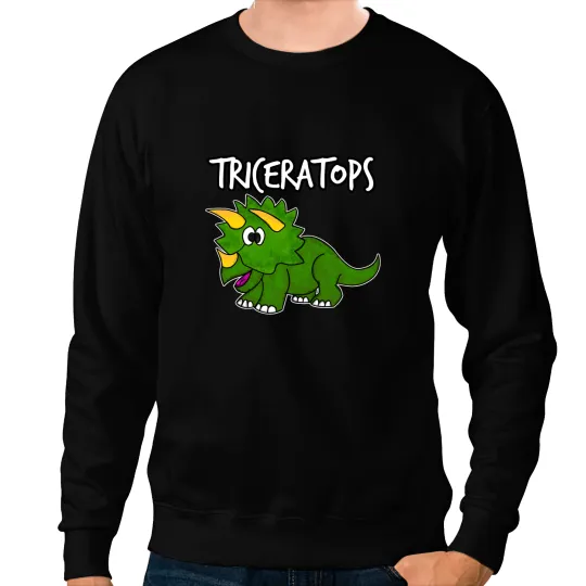 Dinosaur Dino Triceratops Dinosaur Kids Paleontologist Fans Of Dinosaurs Sweatshirts