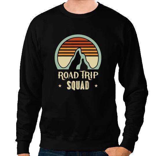 Camping Camp Road Trip Squad Drive Camper Vehicle Camp Driving Ride Van Camper Sweatshirts