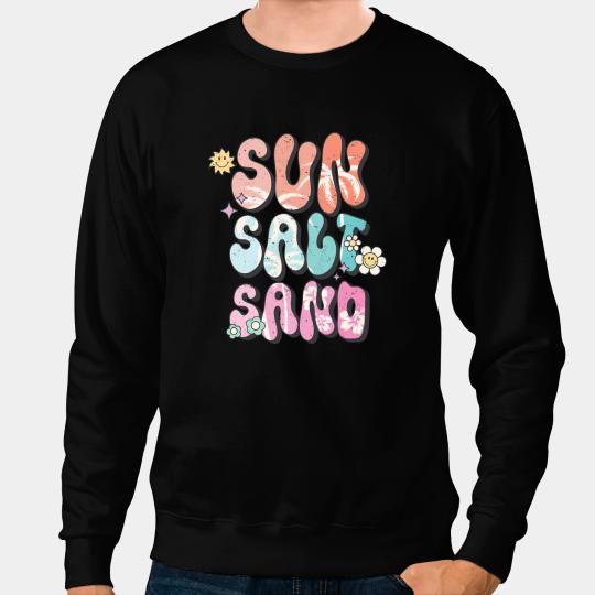 vintages Summer Ocean Beach Vacation Girls Tee Sun Salt Sand Sweatshirts