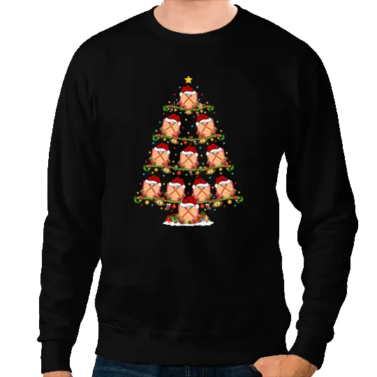 Croquet Lover xmass Lighting Santa Croquet Christmas Tree Sweatshirts