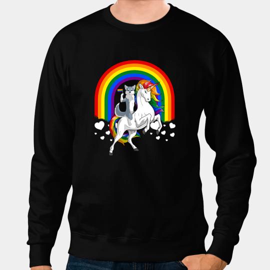 Unicorns LGBT Pride Rainbow Unicorns wolfs Riding Unicorns Gay Gay LGBTQ Sweatshirts