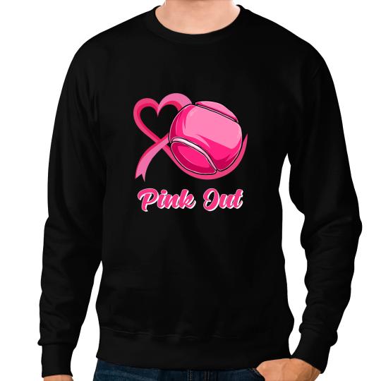 Tennis Gift Leopard Pink Out Tennis Tackle Breast Cancer Awareness 2 Sweatshirts