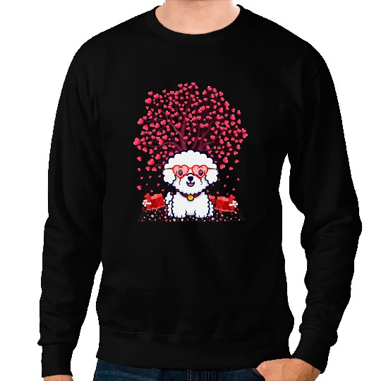 Dog Bichon Frise lover bichon frise valentines day Sweatshirts