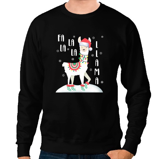 Lama Llama FA LA LA LLAMA Santa Christmas Funny Gift xmass 42 Sweatshirts