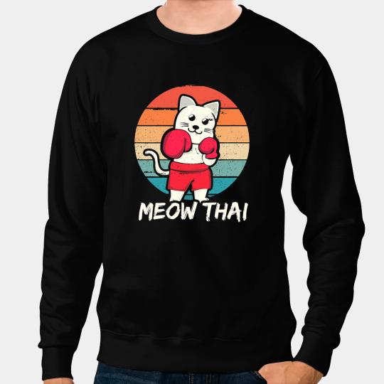 Cat Paws Hilarious Cat Meow Thai For Muay Thai Feline Martial Artist Sweatshirts
