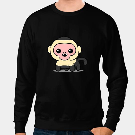 Monkey Lover Chibi Kawaii Capuchin Monkey Forest Primate Animal Lover50 Sweatshirts