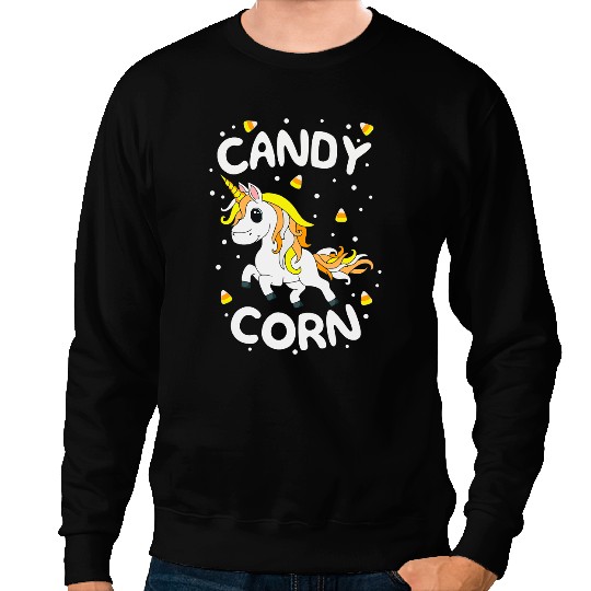 Unicorns Pony Candy Corn Halloween Unicorns Funny 6 Sweatshirts