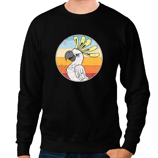 Reto Parrot Bird Animal Lover Birdwatching Birding Cockatoo Sweatshirts