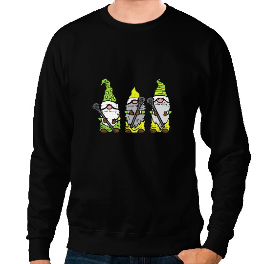 Lacrosse Gift Three Nordic Gnomes Lacrosse Tomte Lax Player Men Women Kids Sweatshirts