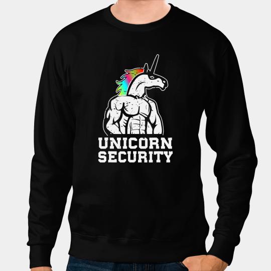 Unicorns Pony Security Halloween Dad Mom Daughter Adult Sweatshirts