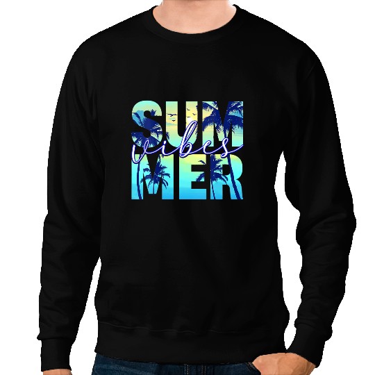 Summer Vibes Family Vacation GirlsTrip Matching Group Sweatshirts