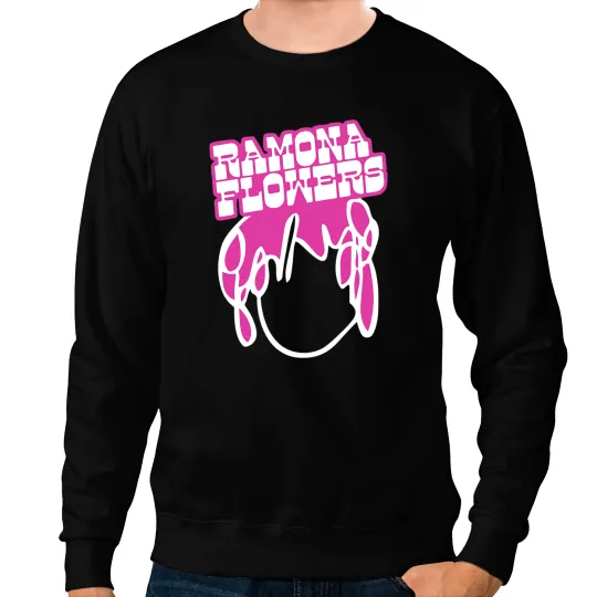 Ramona Flowers Drawing Pink Hair Sweatshirts