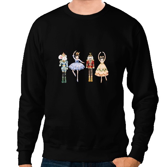 Nutcracker Dolls Christmas Ballet Squad Kids Men Women Sweatshirts