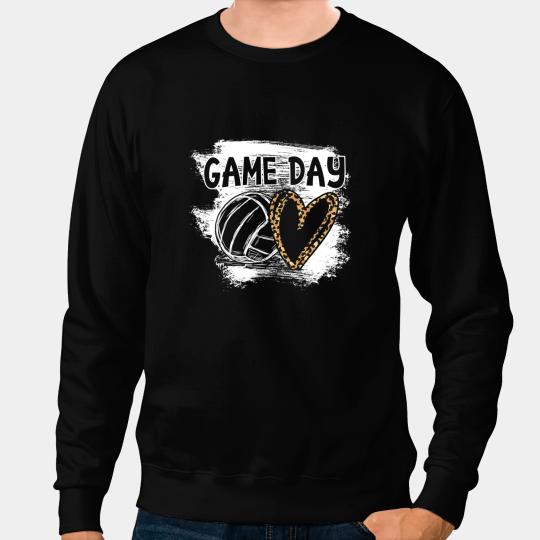 Volleyball Gift Sport Lover Player Game Day Leopard Cheetah Volleyball Mom 187 Sweatshirts