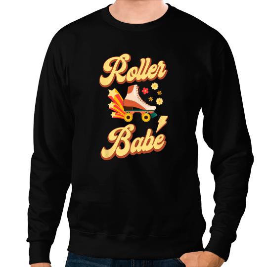 Cool Roller Skating Skate Girl 1970S Retro Sweatshirts
