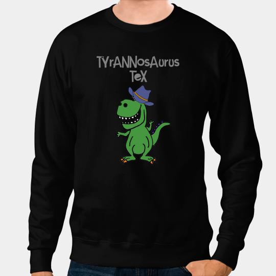 Dinosaur Dino Smileteesfunnya Funny Tyrannosaurus Tex Dinosaur Cowboy Hat Sweatshirts