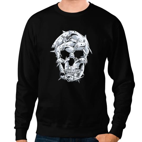 Ocean Shark Skull Sharks skull for men women kids boys girls shark Halloween 3 Sweatshirts
