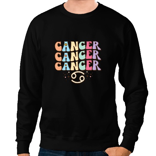 Retro Astrology June July month birthday Cancer Zodiac sign Sweatshirts