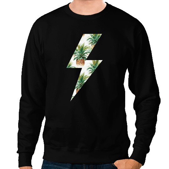 pineapples Tropical Lightning Bolt Hawaiian Sweatshirts