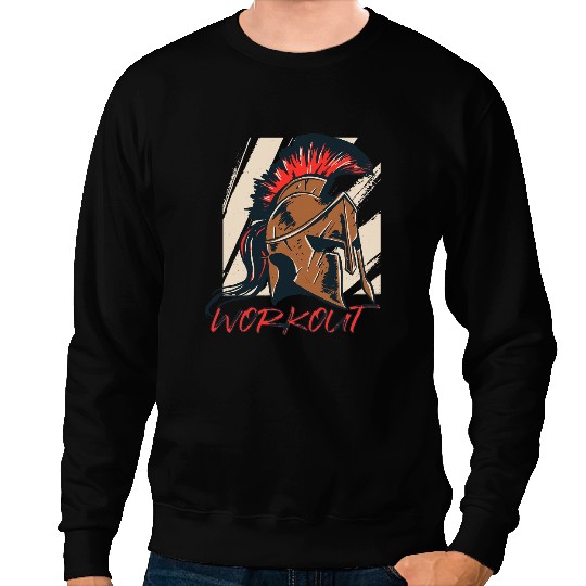 Sparta Workout Gym Gladiator Spartans Helmet Greece Sweatshirts